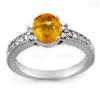 Image 1 : Genuine 2.42 ctw Yellow Sapphire & Diamond Ring 14K White Gold - Retails for $2260