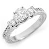 Image 1 : Natural 1.0 ctw Diamond Ring 14K White Gold - Retails for $5350