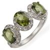 Image 1 : Genuine 3.08 ctw Green Tourmaline & Diamond Ring Gold - Retails for $1180