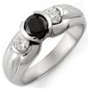 Image 1 : Natural 0.85 ctw White & Black Diamond Ring 10K Gold - Retails for $1920