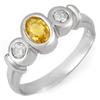 Image 1 : Genuine 1.05 ctw Yellow Sapphire & Diamond Ring Gold - Retails for $1800