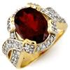 Image 1 : Genuine 4.50ct Rubellite & Diamond Ring 14K Yellow Gold - Retails for $4920