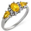 Image 1 : Genuine 1.33 ctw Yellow Sapphire & Diamond Ring Gold - Retails for $810