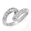 Image 1 : Natural 0.60 ctw Diamond Ring 10K White Gold - Retails for $1700