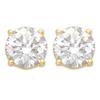 Image 1 : Natural 1.0 ctw Diamond Stud Earrings 14K Yellow Gold * MSRP $1716