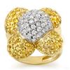 Image 1 : Genuine 7.0 ctw Yellow Sapphire & Diamond Ring 14K Yellow Gold - Retails for $8700