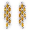 Image 1 : Genuine 6.33ctw Yellow Sapphire & Diamond Earrings Gold - Retails for $3800