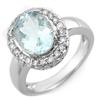 Image 1 : Genuine 3.4 ctw Aquamarine & Diamond Ring 10K Gold - Retails for $2500