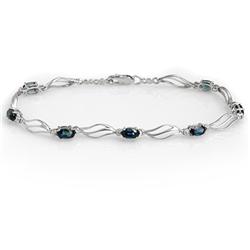 Genuine 3.02 ctw Sapphire & Diamond Bracelet 10K Gold - Retails for $1060