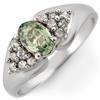 Image 1 : Genuine 0.90ctw Green Sapphire & Diamond Ring 10K Gold - Retails for $1010