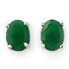 Image 1 : Genuine 2.0 ctw Emerald Stud Earrings 14K White Gold - Retails for $720