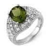 Image 1 : Genuine 3.6ctw Green Tourmaline & Diamond Ring 14K Gold - Retails for $3610