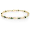 Image 1 : Genuine 2.80 ctw Emerald Bracelet 10K Yellow Gold - Retails for $1110