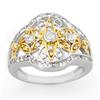 Image 1 : Natural 0.70 ctw Diamond Ring 10K Multi tone Gold - Retails for $2210
