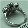 Image 4 : Natural 1.58 ctw Diamond and Emerald Ring in 14K White Gold - MSRP $3044