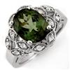 Image 1 : Genuine 3.75ct Green Tourmaline & Diamond Ring 10K Gold - Retails for $2360