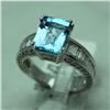 Image 1 : Natural 5.71 ctw Diamond and Topaz Ring in 14K White Gold - MSRP $5512