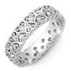 Image 1 : Natural 1.0 ctw Diamond Eternity Ring 10K White Gold - Retails for $2040