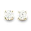 Image 1 : Natural 0.50 ctw Diamond Stud Earrings 14K Yellow Gold * MSRP $732