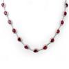 Image 1 : Genuine 27.0 ctw Ruby & Diamond Necklace White Gold - Retails for $9130