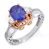 Image 1 : Genuine 2.82ctw Tanzanite & Diamond Ring 14K Multi tone Gold - Retails for $4170