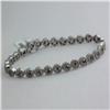 Image 1 : Natural 2.48 ctw Diamond and Ruby Bracelet in 14K White Gold - MSRP $7578