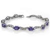 Image 1 : Genuine 4.25 ctw Tanzanite & Diamond Bracelet 10K Gold - Retails for $2380