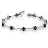 Image 1 : Genuine 2.30 ctw Emerald & Diamond Bracelet White Gold - Retails for $2420