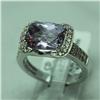 Image 1 : Natural 4.45 ctw Diamond and Pink Amethyst Ring in 14K White Gold - MSRP $2108