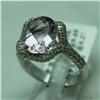 Image 1 : Natural 4.96 ctw Diamond and Pink Amethyst Ring in 14K White Gold - MSRP $2688