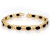 Image 1 : Genuine 16.05 ctw Blue Sapphire & Diamond Bracelet Gold - Retails for $3850