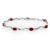 Image 1 : Genuine 4.02 ctw Ruby & Diamond Bracelet White Gold - Retails for $1260