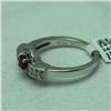 Image 2 : Natural 0.52 ctw Diamond and Ruby Ring in 14K White Gold - MSRP $1320