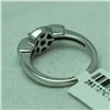 Image 3 : Natural 0.52 ctw Diamond and Ruby Ring in 14K White Gold - MSRP $1320