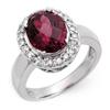Image 1 : Genuine 3.4ctw Pink Tourmaline & Diamond Ring 10K Gold - Retails for $2600