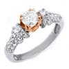 Image 1 : Natural 1.0 ctw Diamond Ring 14K Multi tone Gold - Retails for $5040