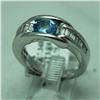 Image 1 : Natural 1.55 ctw Diamond and Topaz Ring in 14K White Gold - MSRP $4082
