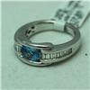 Image 2 : Natural 1.55 ctw Diamond and Topaz Ring in 14K White Gold - MSRP $4082