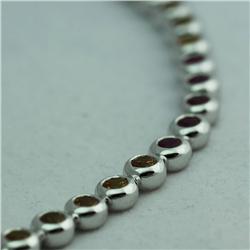 Natural 7.76 ctw Multi-color Sapphire Necklace in 14K White Gold - MSRP $10876