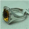 Image 3 : Natural 6.66 ctw Diamond and Citrine Ring in 14K White Gold - MSRP $2452