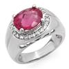 Image 1 : Genuine 3.83ctw Pink Tourmaline & Diamond Ring 10K Gold - Retails for $2870