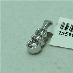 Natural 0.45 ctw Diamond Pendant in 14K White Gold - MSRP $2048