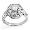 Image 1 : Natural 1.0 ctw Diamond Ring 14K White Gold - Retails for $5520