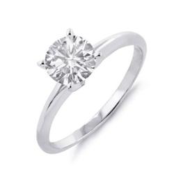 Natural 0.50 ctw Solitaire Diamond Ring 14K White Gold - Retails for $3456