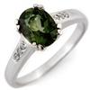 Image 1 : Genuine 1.60ctw Green Tourmaline & Diamond Ring Gold - Retails for $830