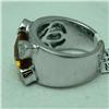 Image 3 : Natural 3.9 ctw Diamond and Citrine Ring in 14K White Gold - MSRP $2900