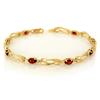 Image 1 : Genuine 2.02 ctw Garnet & Diamond Bracelet Yellow Gold - Retails for $970