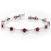 Image 1 : Genuine 2.30 ctw Ruby & Diamond Bracelet White Gold - Retails for $2420