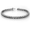 Image 1 : Natural 1.0 ctw Black Diamond Bracelet 10K White Gold - Retails for $2510