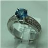 Image 1 : Natural 1.99 ctw Diamond and Topaz Ring in 14K White Gold - MSRP $2034